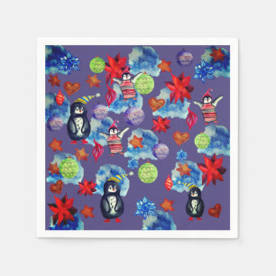 Penguins en Stars Napkins Servet