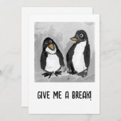 Penguins Feestdagenkaart (Voorkant / Achterkant)