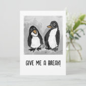 Penguins Feestdagenkaart (Staand voorkant)