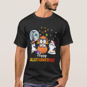 Penguins Halloween en Merry KerstHappy Hallo T-shirt