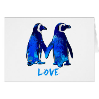 Penguins Holding Hands Love Design