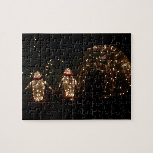 Penguins Holiday Light Display Legpuzzel (Horizontaal)