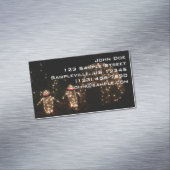 Penguins Holiday Light Display Magnetisch Visitekaartje (Voorbeeld)