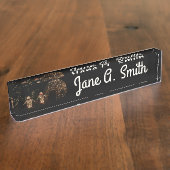 Penguins Holiday Light Display Naambordje (Zijkant)