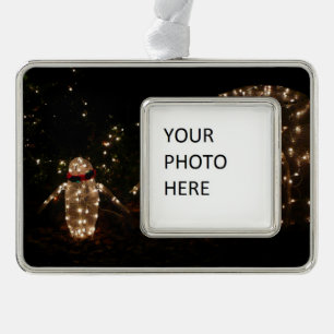 Penguins Holiday Light Display Verzilverd Kader Ornament