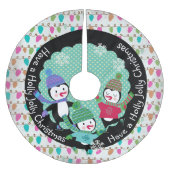 Penguins Holly Jolly Kerstfeestdag - rok Kerstboom Rok (Voorkant)