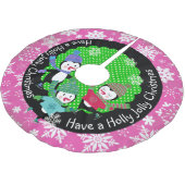 Penguins Holly Jolly Kerstmis 2Holiday Tree Skirt Kerstboom Rok (Gekanteld)