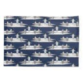 Penguins Iceberg Party Pillowcase (blauw/zeemacht) Kussensloop (Achterkant-Links)