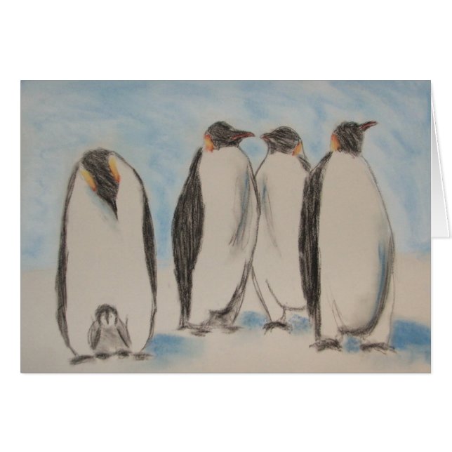 Penguins-kaart (Voorkant Horizontaal)