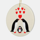 Penguins Keramisch Ornament (Links)
