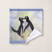 Penguins Kiss Bathroom Towel Set Bad Handdoek (Wasdoekje)