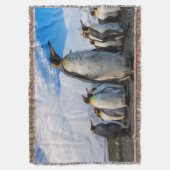 Penguins Marching Blue Sky Deken (Voorkant Verticaal)