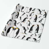 Penguins Pattern Cadeaupapier (Uitgerold)