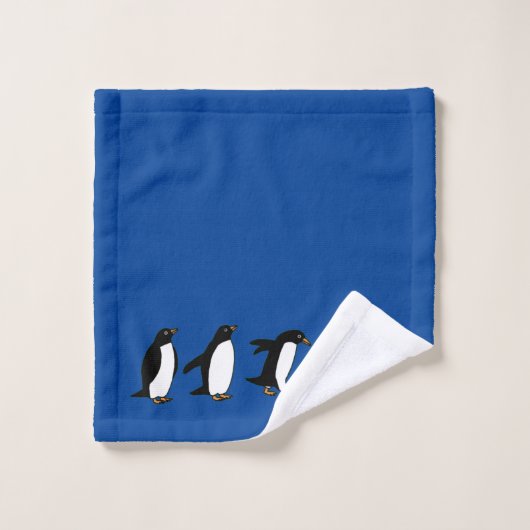 Penguins Sliding Bath Set Bad Handdoek (Wasdoekje)