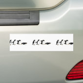 Penguins Sliding Bumpersticker (Op auto)