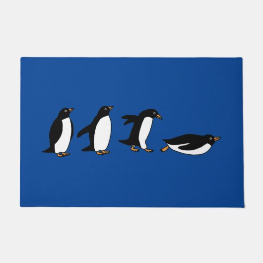 Penguins Sliding Deurmat (Voorkant)
