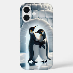 Penguins Slow Dancing beroemd gemaakt door Igloo iPhone 16 Hoesje