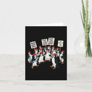 Penguins Tegen Tarief Grappig Penguin Anti-tarief Kaart