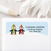 Penguins Winter Wonderland Étiquettes de adresse (En situation)