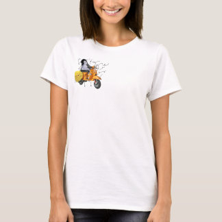 PenguinVespaFlowerLines T-shirt