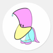 Pengwizard Ronde Sticker (Voorkant)