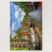 Péniches d'Amsterdam. Puzzle (Vertical)