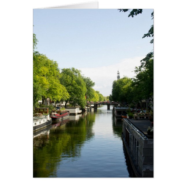 Péniches sur le canal d'Amsterdam (Devant)