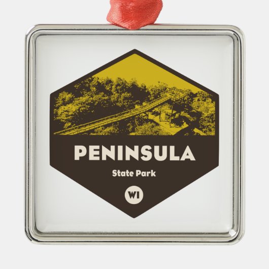 Peninsula State Park Wisconsin Metalen Ornament (Voorkant)