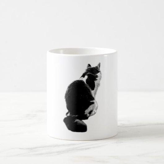 Pénitence Cat Back View Ink Art Mug (Centre)