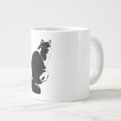 Pénitence Cat Back View Ink Art Mug (Devant droit)