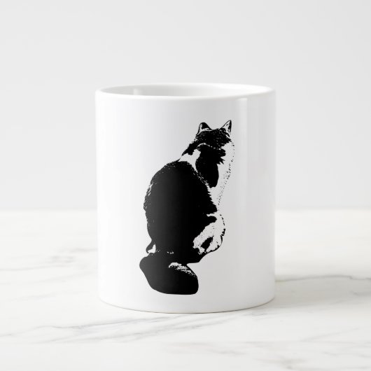 Pénitence Cat Back View Ink Art Mug (Devant)