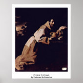 Penitent St. Francis van Zurbaran de Francisco Poster (Voorkant)