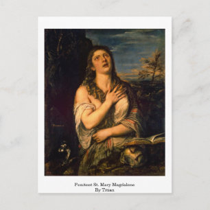 Penitent St. Mary Magdalene door Titiaan Briefkaart