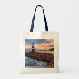 Penmon Lighthouse Sunrise Puffin Island Tote Bag