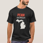 Penn Michigan Verenigde Staten Reizen Michigan T-shirt (Voorkant)