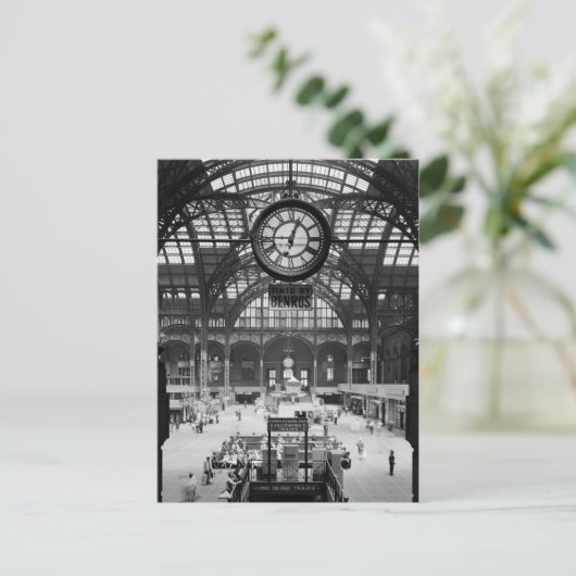 Penn Station New York Magic Lantern Slide  Briefkaart (Staand voorkant)