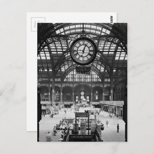 Penn Station New York Magic Lantern Slide  Briefkaart (Voorkant / Achterkant)