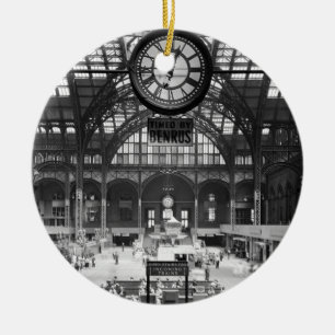 Penn Station New York Magic Lantern Slide  Keramisch Ornament