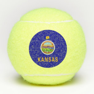 Penn tennisbal met vlag van Kansas, Verenigde Stat Tennisballen