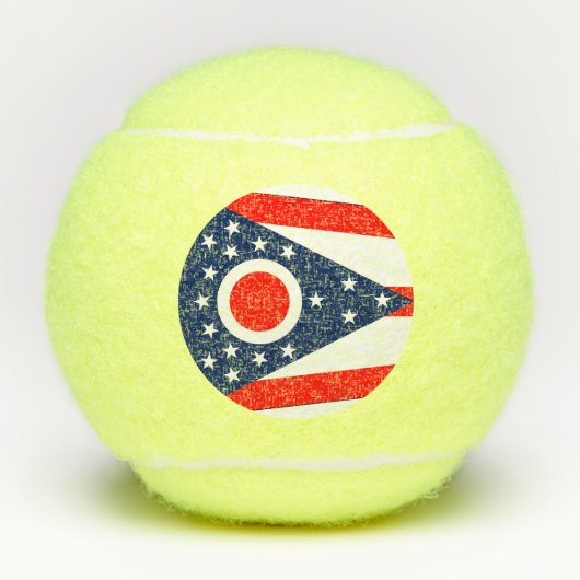Penn tennisbal met vlag van Ohio State, USA Tennisballen (Voorkant)