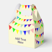 Pennant Banner Patter Party Decor Geel Bedankdoosjes (Achterkant)