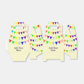 Pennant Banner Patter Party Decor Geel Bedankdoosjes (Uitgevouwen)