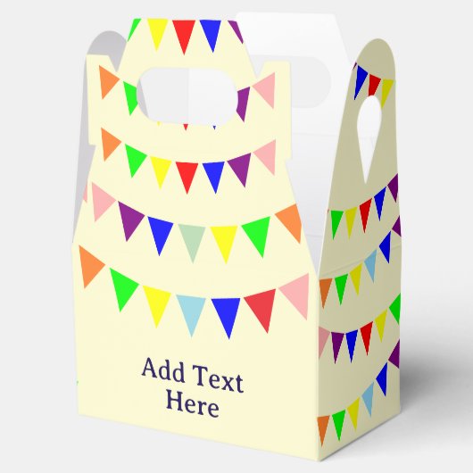 Pennant Banner Patter Party Decor Geel Bedankdoosjes (Geopend)