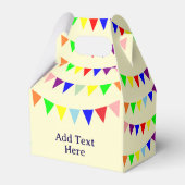 Pennant Banner Patter Party Decor Geel Bedankdoosjes (Voorkant Zijde)