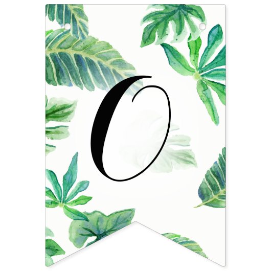 Pennant Gefeliciteerd Afstuderen Leaves Vlaggetjes (Tweede vlag)