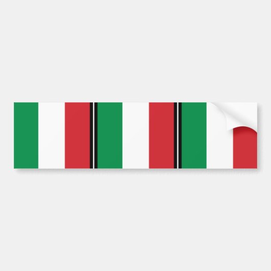 Pennant of Italy, Italy flag Bumpersticker (Voorkant)