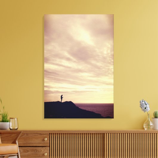 Pennard Cliffs Canvas Afdruk (Insitu (Woonkamer))