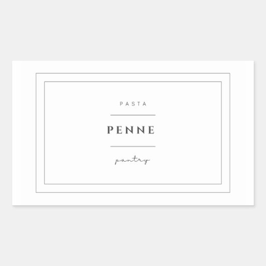 Penne Pasta Label Stickers (Voorkant)