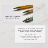 pennen, benodigdheden voor kantoorbenodigdheden, s visitekaartje (Voorkant / Achterkant)