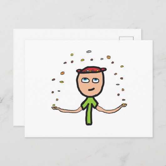 Pennies uit de hemel briefkaart (Voorkant / Achterkant)